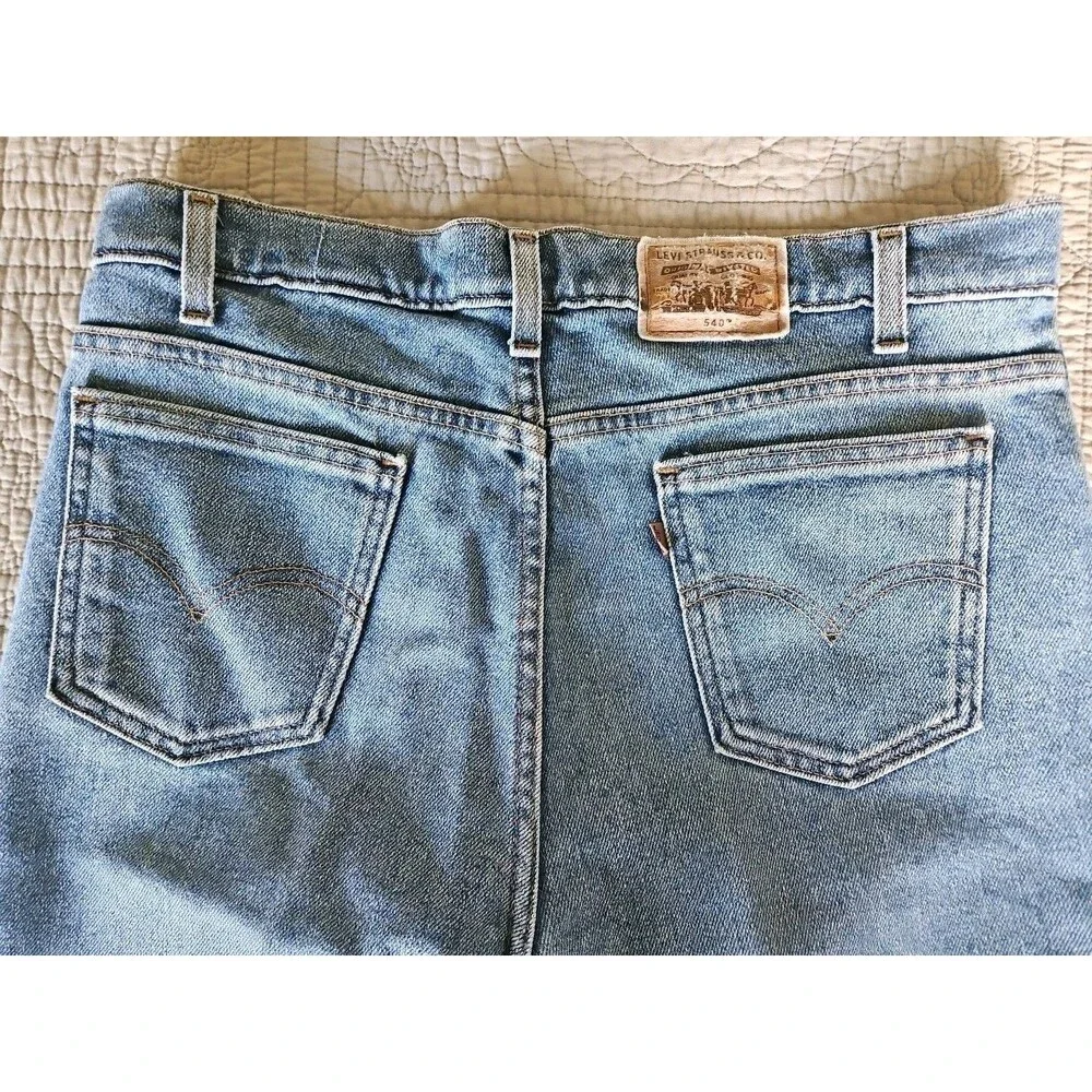 Vintage 90’s Levis 540 Brown Tab Made In USA Flex Jeans Mens 36x29